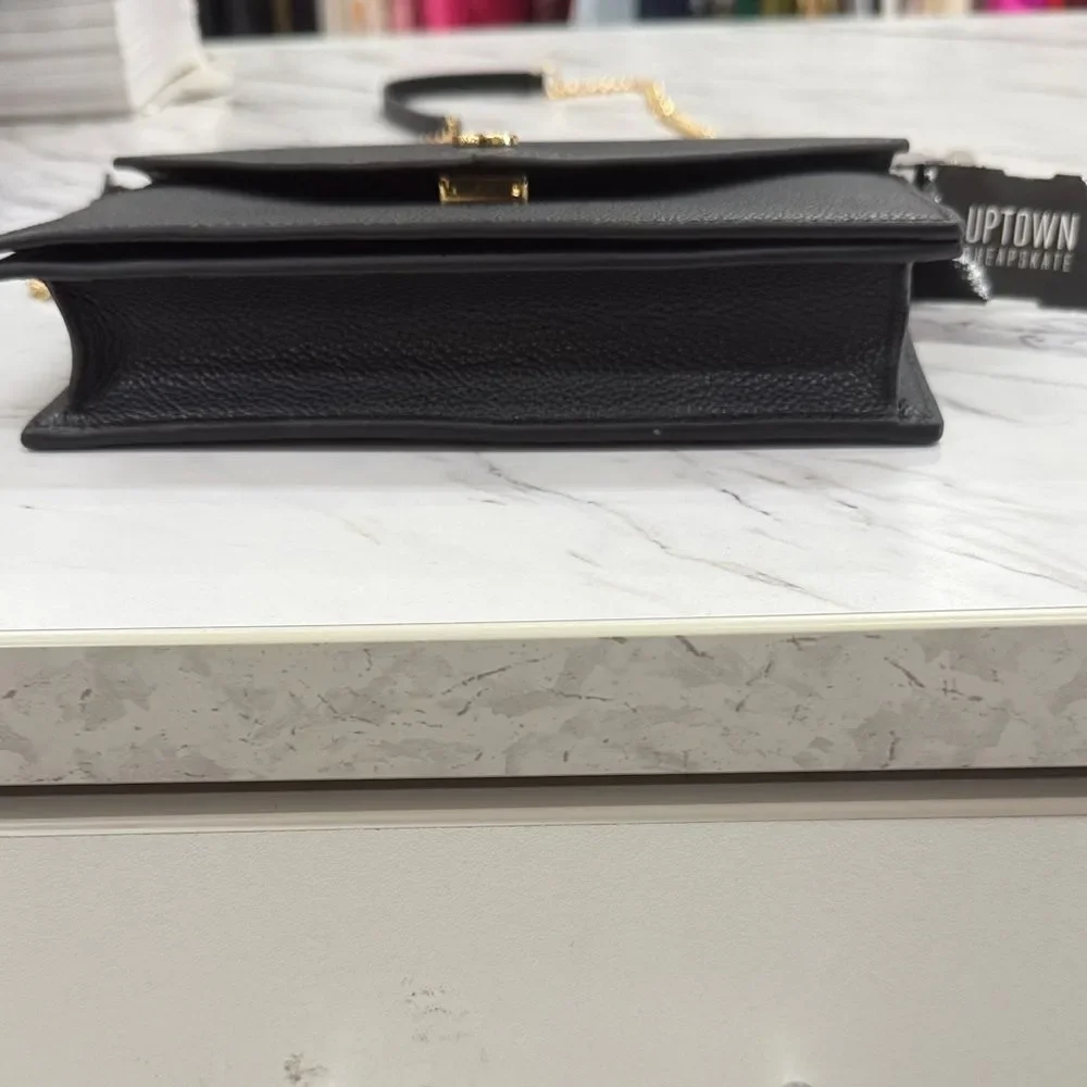 Tory Burch Black Crossbody Bag with Gold Chain